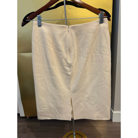 Women's Valentino Beige Pencil Skirt Size Medium 8-10 - Picture 3 of 4